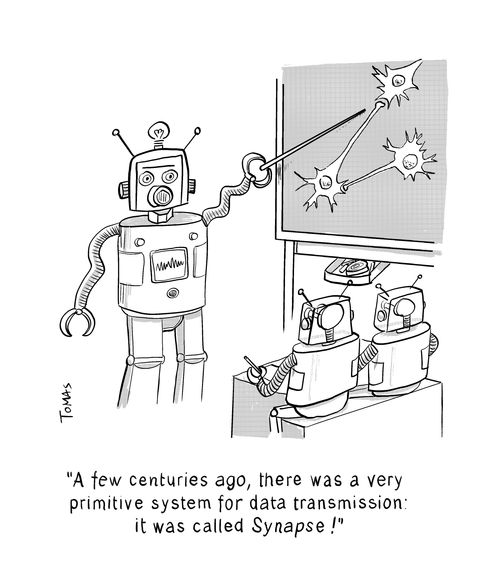 "A few centuries ago, there was a very primitive system for data transmission: it was called Synapse.