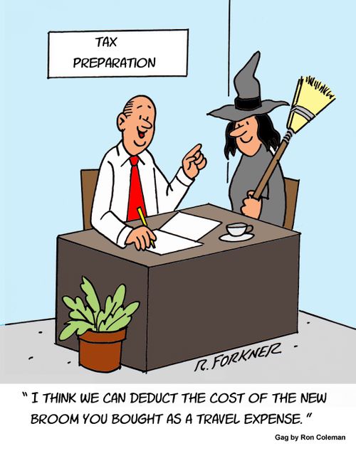 Tax Man Deducts A Witch's Broom As A Travel Expense