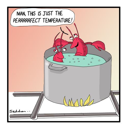 "Man, this is just the perfect temperature!"
