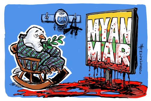 UN peace dove misses bloodshed in Myanmar