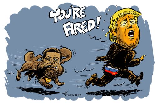 Trump fires Comey (FBI)