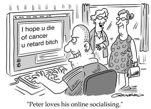 "Peter loves his online socialising."