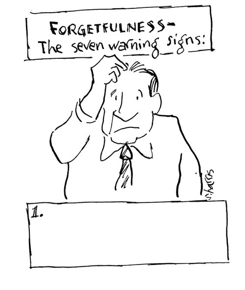 Forgetfulness - The seven warning signs.