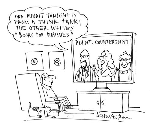 'One pundit tonight is from a think tank, the other writes 'Books for Dummies'.'