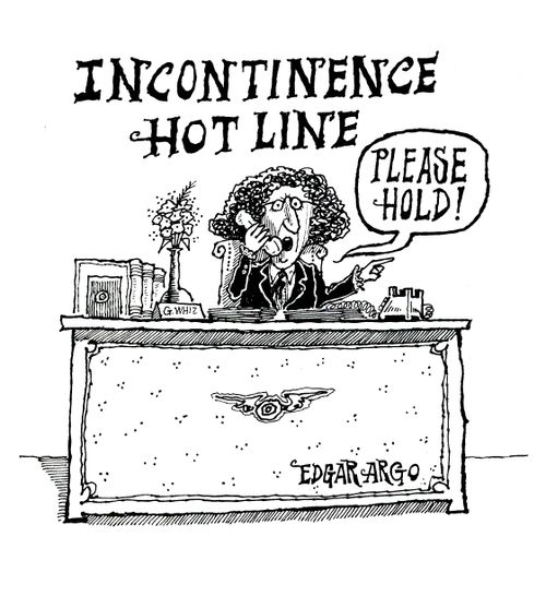 Incontinence Hot Line - 'Please hold.'
