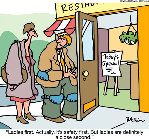 "Ladies first. Actually, it's safety first. But ladies are definitely a close second."