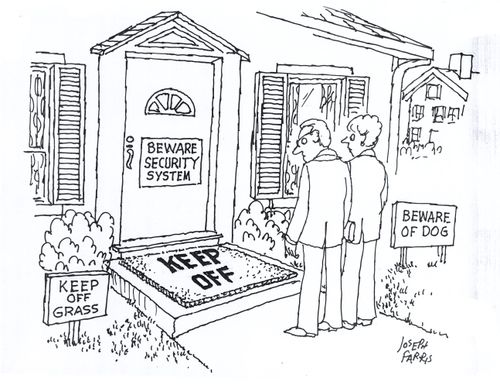 warning signs on a house