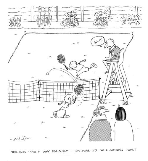 'The kids take it very seriously - I'm sure it's their father's fault.'