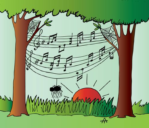 Spider Web Musical Score.