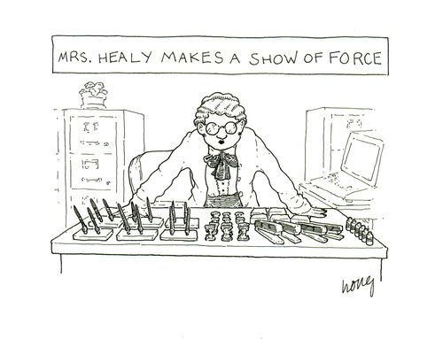 Mrs. Healy Makes a Show of Force