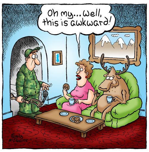 'Oh my... Well, this is awkward!'