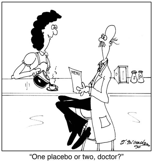 'One placebo or two, doctor?'