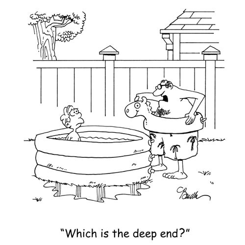 'Which is the deep end?'