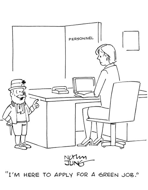 'I'm here to apply for a green job.'