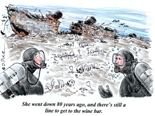 'She went down 80 years ago, and there's still a line to get to the wine bar.'