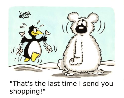 'That's the last time I send you shopping!'