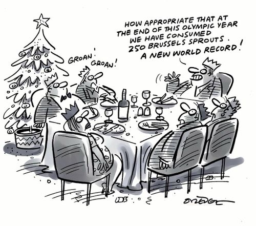 'How appropriate that at the end of this Olympic year we have consumed 250 Brussels Sprouts. A New World Record!'