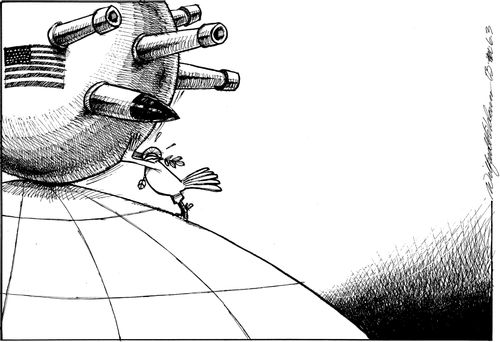 Trying to hold back the US War Machine...