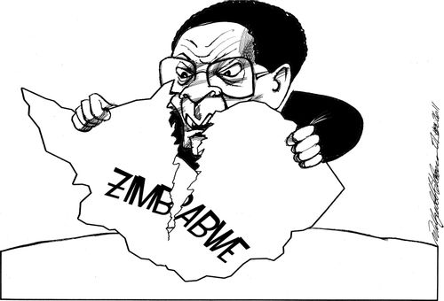 Mugabe tearing up the country...