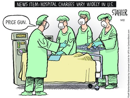 News Item: Hospital charges vary widely in U.S.