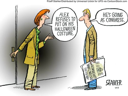 "Alex refuses to put on his Halloween costume."