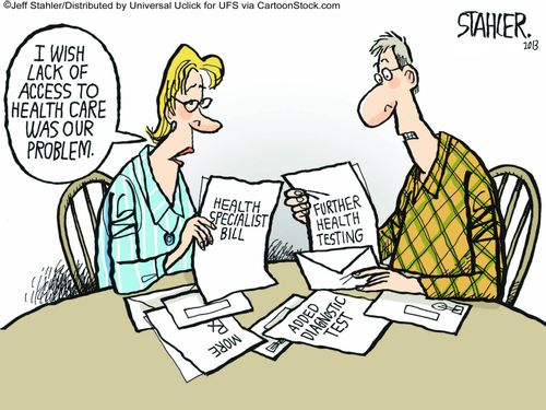 "I wish lack of access to health care was our problem."
