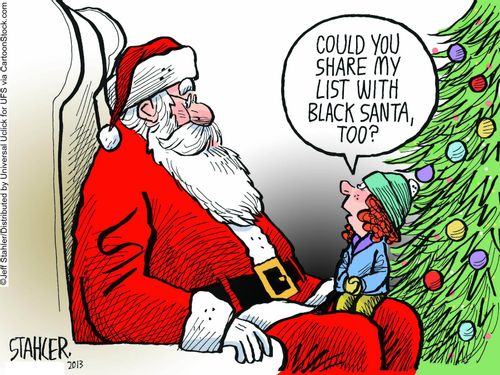 "Could you share my list with Black Santa, too?"