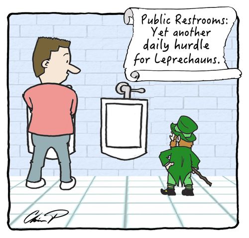 Public Restrooms:Yet another daily hurdle for Leprechauns.