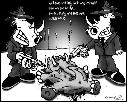 "Well that certainly took long enough! Next on the hit list...the Tea Party and that dang Glenn Beck."