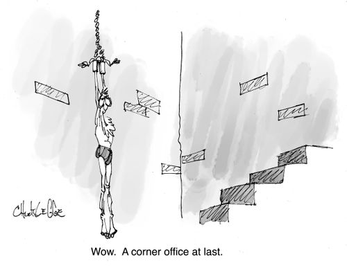 Wow.  A corner office at last