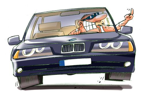 Rude driver