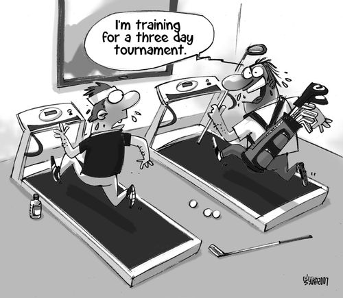 "I'm training for a three day tournament."