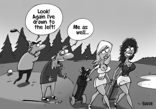 "Look! Again I've drawn to the left!"