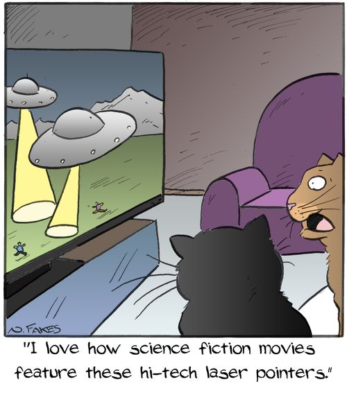 "I love how science fiction movies feature these hi-tech laser pointers."