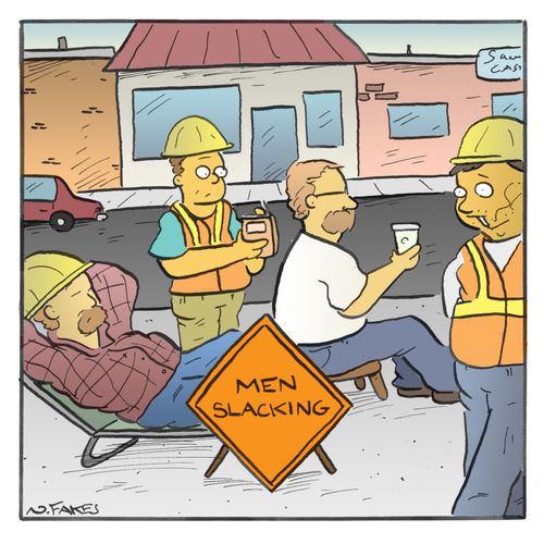 Men Slacking