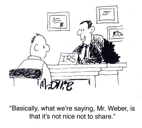 "Basically, what we're saying, Mr. Weber, is that it's not nice not to share."