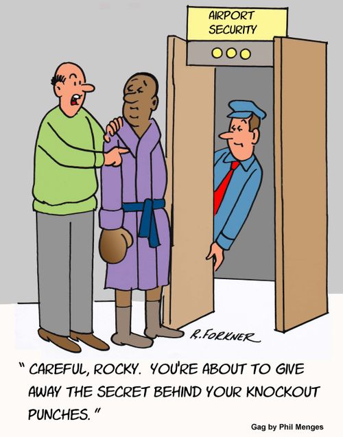 "Careful, Rocky. You're about to give away the secret behind your knockout punches."