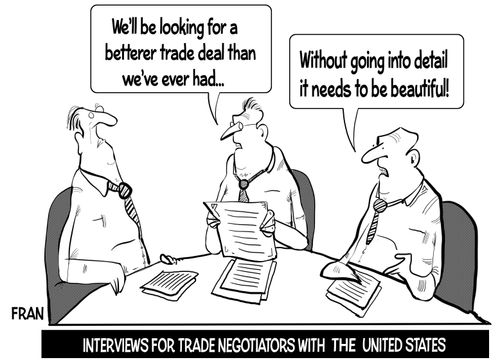 Interviews of trade negotiators with The United States.