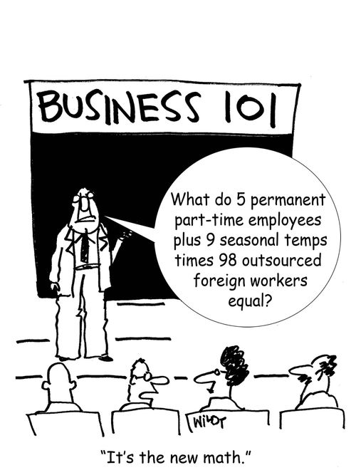 Counting part time employees is the new math.