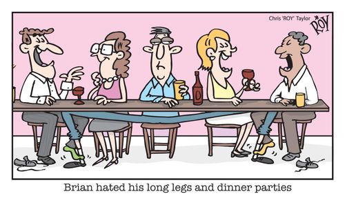 'Brian hated his long legs and dinner parties'