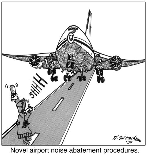Novel airport noise abatement procedures.