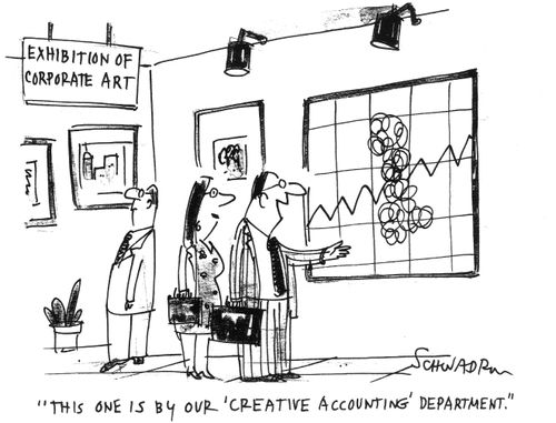 'This one is by our 'creative accounting' department.'