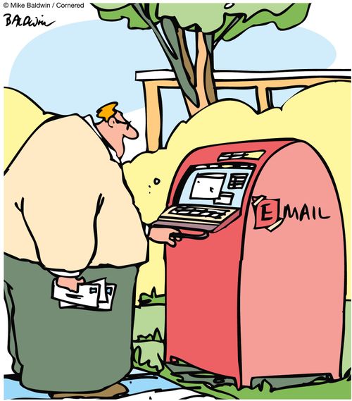 Mail box has turned into an email center.