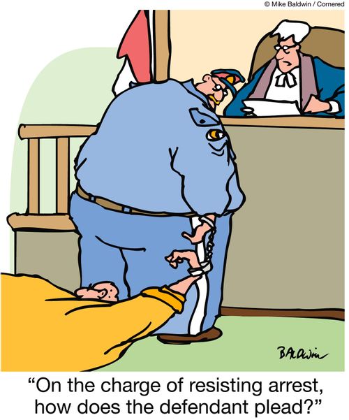 'On the charge of resisting arrest, how does the defendant plead?'