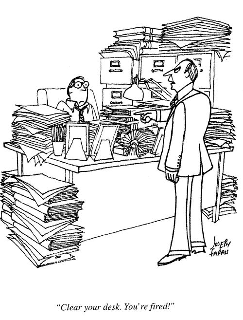 'Clear your desk.  You're fired!'