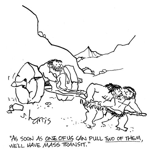 'As soon as one of us can pull two of them, we'll soon have mass transit.'