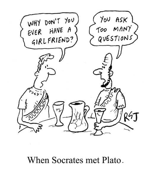 When Socrates met Plato.