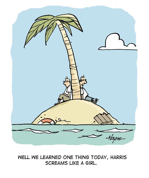 'Well we learned one thing today, Harris screams like a girl.'