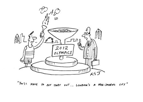'You'll have to put that out... London's a non-smoking city.'