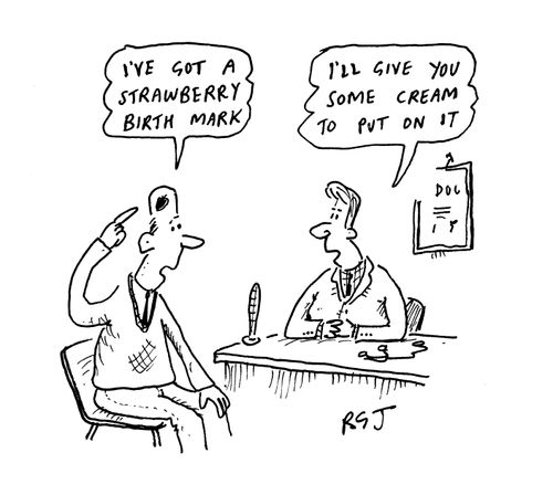 'I've got a strawberry birth mark.'